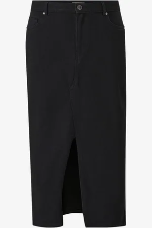ONLY Cowboynederdel carSiri Front Slit Skirt Dnm