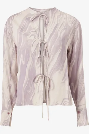 Calvin Klein Bluse Shine Viscose LS Top