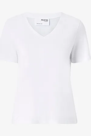 SELECTED Top slfEssential SS V-neck Tee