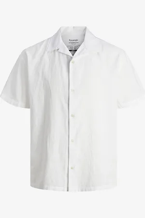 JACK & JONES Skjorte jjeSummer Resort Linen Blend Shirt