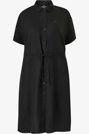 Tommy Hilfiger Skjortekjole Crv Linen SS Shirt Dress