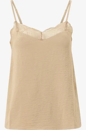 Pieces® Top pcTiffany Strap Lace Top