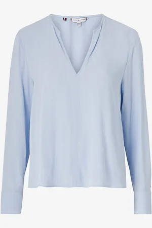 Tommy Hilfiger Bluse Viscose Crepe V-neck Blouse