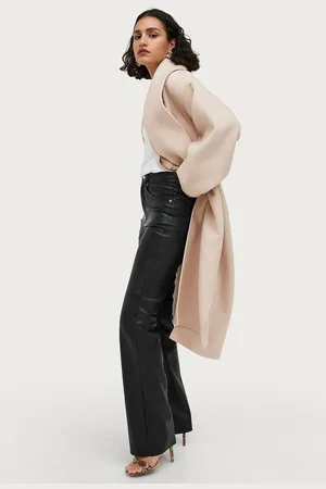 ELLOS Med bootcut bukser i imiteret læder