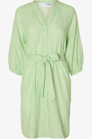 SELECTED Skjortekjole slfAlberta 3/4 Stripe Short Dress