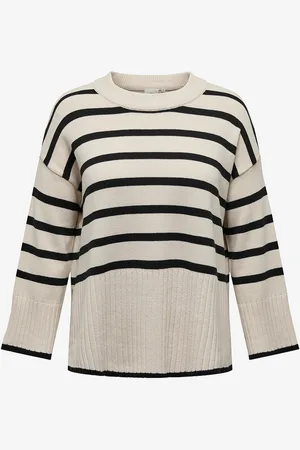 ONLY Trøje carHella LS Loose Striped O-neck