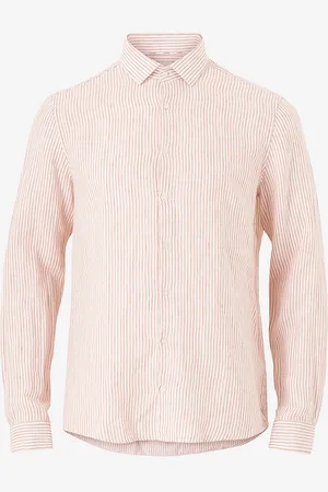 Calvin Klein Hørskjorte Linen Stripe Slim Shirt