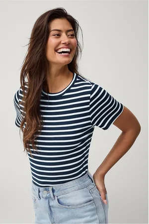 Saint Tropez Top Astasz SS Stripe T-shirt