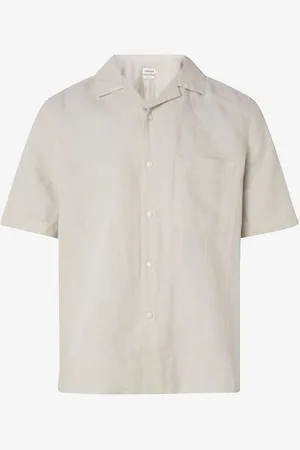 Calvin Klein Skjorte Linen Cotton Cuban S/S Shirt