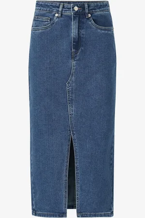ONLY Cowboynederdel onlSiri Front Slit Skirt Dnm Gua