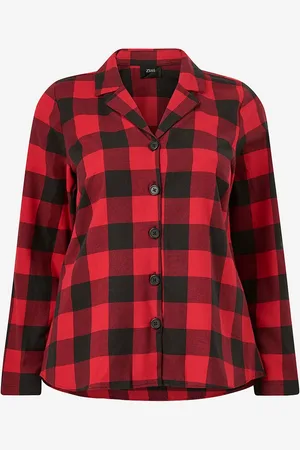Zizzi Natskjorte mJingle L/S Shirt