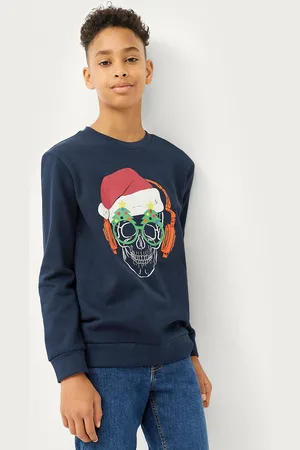 ELLOS Julesweater Santa Skull