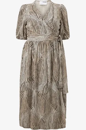 SELECTED Slå-om kjole slfEvita 2/4 Aop Midi Wrap Dress