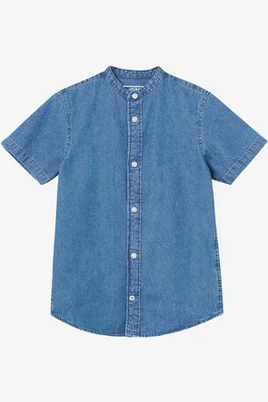 JACK & JONES Cowboyskjorte jjPlain Kansas Denim Shirt SS