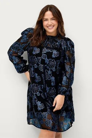 Zizzi Kjole mKlea L/S Blk Dress