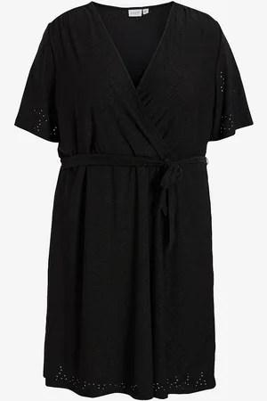 VILA Kjole viKawa V-neck S/S Knee Dress/cur