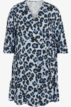 VILA Slå-om kjole viCorba Leo 3/4 Wrap Short Dress Curve