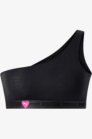 PUMA Bralette Women One Shoulder Heart Top