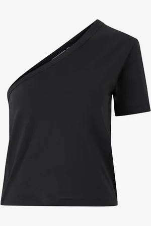 Calvin Klein Top Smooth Cotton One Shoulder Top