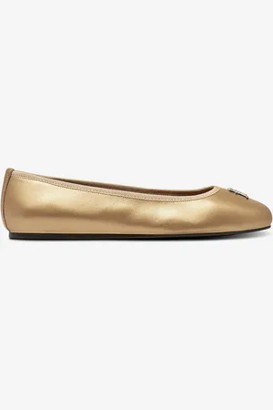 Tommy Hilfiger Ballerinasko Gold Leather Ballerina
