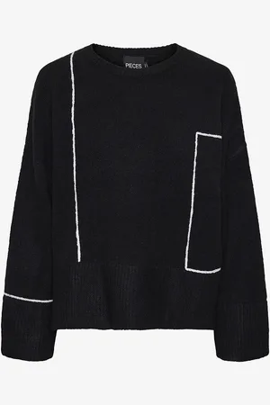 Pieces® Trøje pcGale LS O-neck Slit Knit D2D