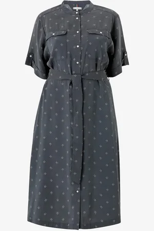 Tommy Hilfiger Skjortekjole Crv And crepe Midi Shirtdress SS