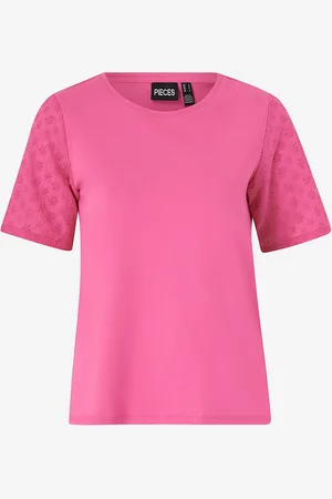 Pieces® Top pcAndrea SS Embrodery T-shirt BC