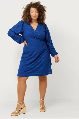Zizzi Slå-om kjole xWill L/S Blk Wrap Dress