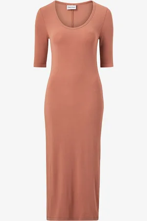 Calvin Klein Kjole Modal Rib Midi 1/2 Slv Dress
