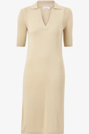 Calvin Klein Kjole Lyocell Blend Polo Dress SS