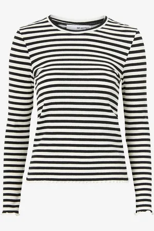 SELECTED Top slfAnna LS Crew Neck Tee Str