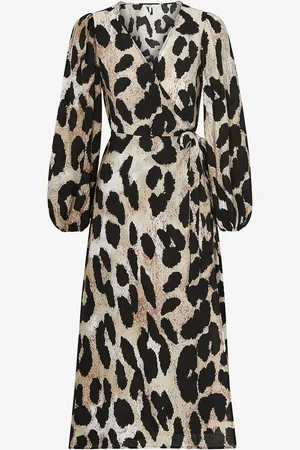 Object Slå-om kjole objLeonora L/S Wrap Midi Dress