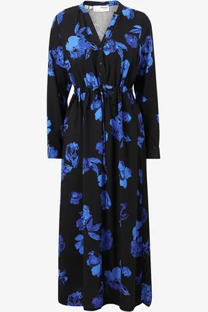 SELECTED Maxi kjole slfKatrina LS Aop Ankle Dress