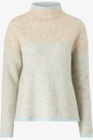 Second Female Trøje Herrin Knit Stripe T-neck