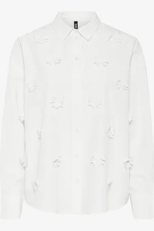 Pieces® Skjorte pcDiana LS O-neck Bow Shirt
