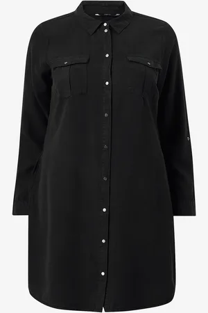 VERO MODA Skjortekjole vmSila LS Short Dress Mix GA Curve