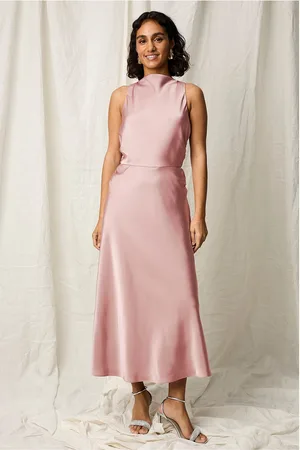 JOELLE Maxi kjole med sidedrapering