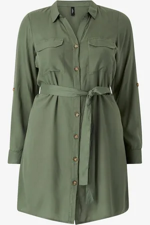 VERO MODA Kjole vmBumpy L/S Shirt Dress Wvn Curve
