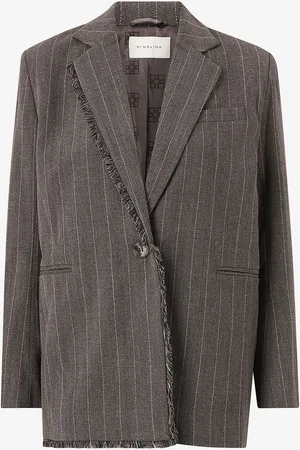 By Malina Habitjakke Ariana Tailored Fringe Blazer