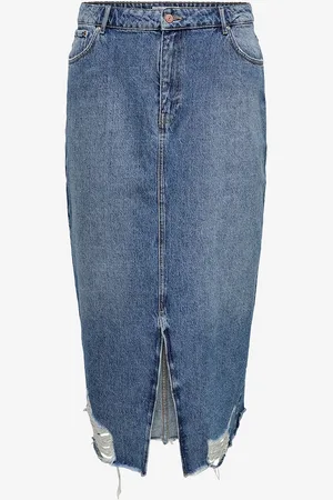 ONLY Cowboynederdel carEmma Life Reg Long Dnm Skirt