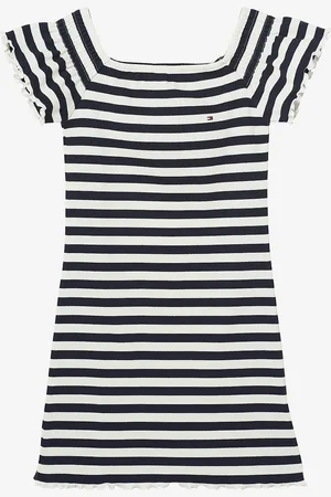 Tommy Hilfiger Kjole Off Shoulder Stripe Dress S/S