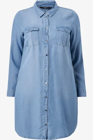 VERO MODA Skjortekjole vmSila LS Short Dress Mix GA Curve