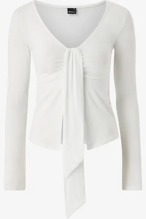 Gina Tricot Top Tie Front Long Sleeve Top