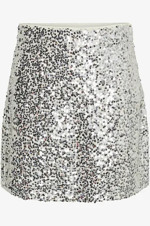 Pieces® Pailletnederdel pcBosy Sequins HW Skirt