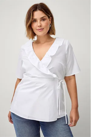 Zizzi Slå-om top vLola S/S Wrap Top