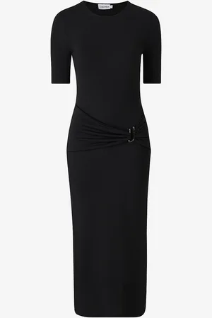 Calvin Klein Kjole Jersey Metal Midi Dress SS