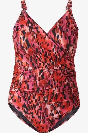 Zizzi Badedragt sMikka Wrap Swimsuit Aop