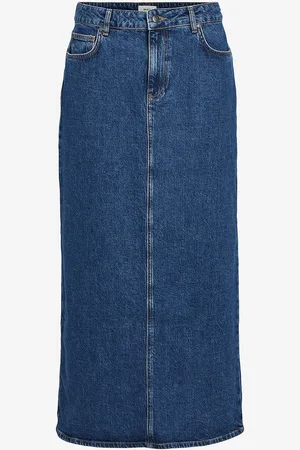 Object Cowboynederdel objEllen MW Long Denim Skirt