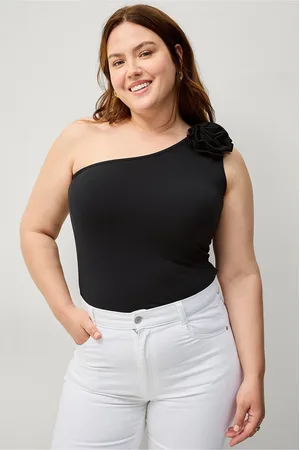 Zizzi Top blAngela One Shoulder Top