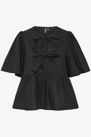 Pieces® Bluse pcMaya SS O-neck Bow Top